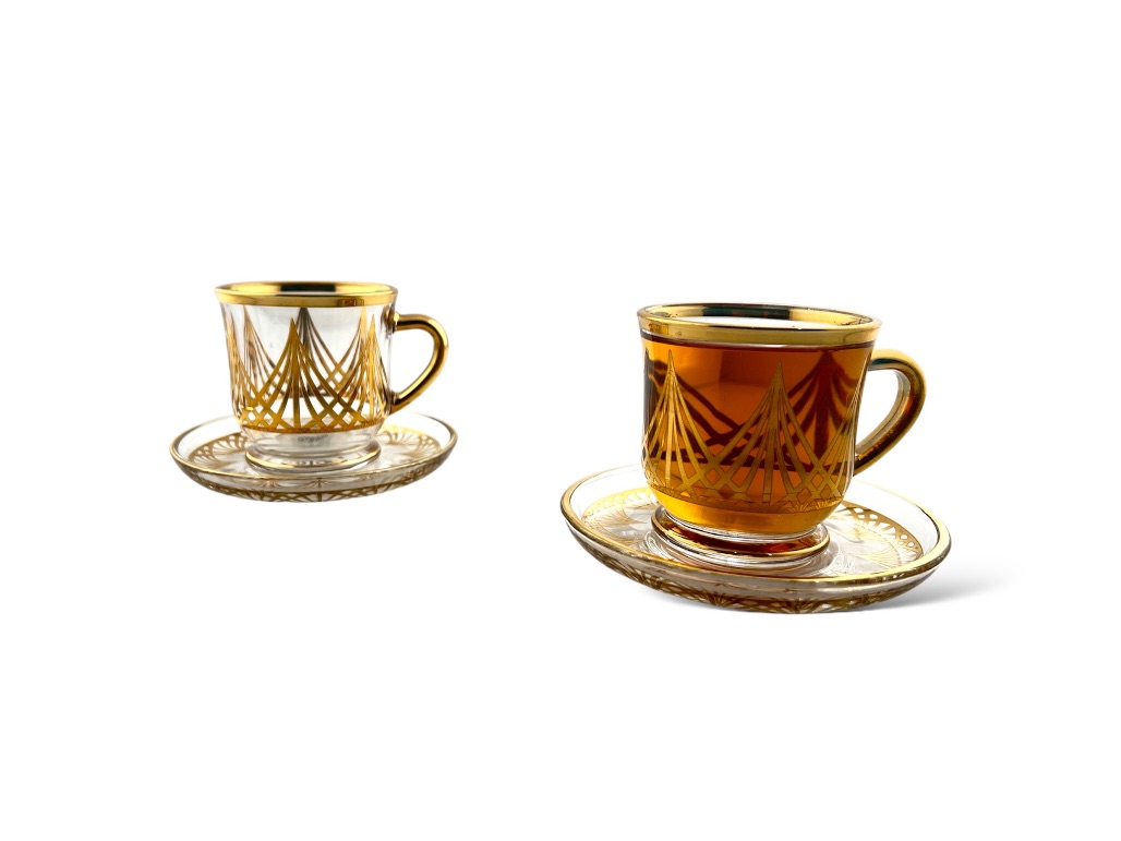 GL221-MKTSG TEA CUP & SAUCER SET GOLDEN