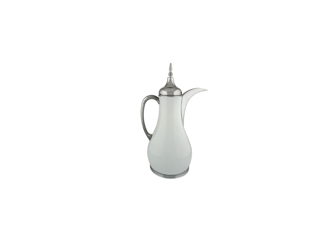 NAD-WHS VACUUM FLASK (NAD)1.0L ARABIC DALLA WHITE/SILVER