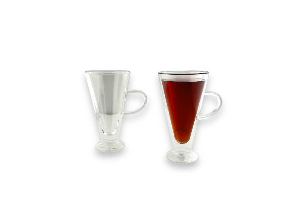 GC-LT350-2  350Mml DOUBLE WALL GLASS CUP 2PCS SET