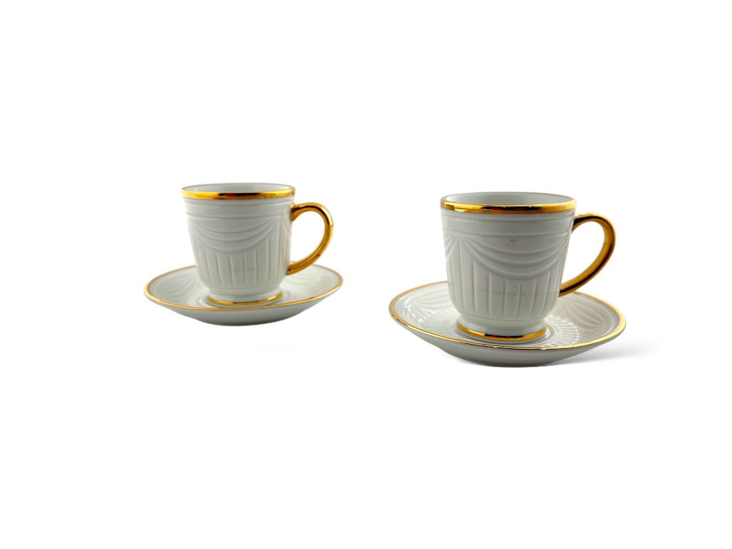 PR21-MKG PR MILK CUP & SAUCER (CRYSTAL CUT)