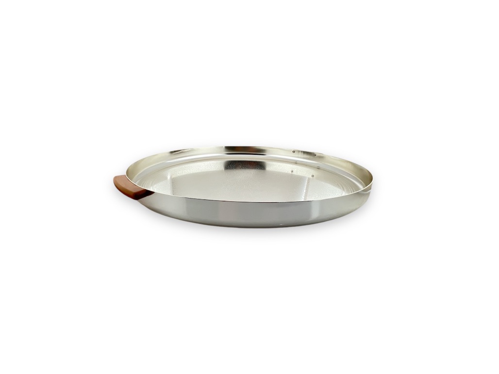 5104 ROUND TRAY W/H SIL. S524/L