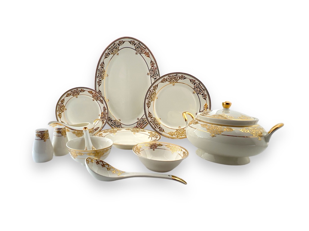 PR45-36G PORCELAIN DINNER SET 45PCS