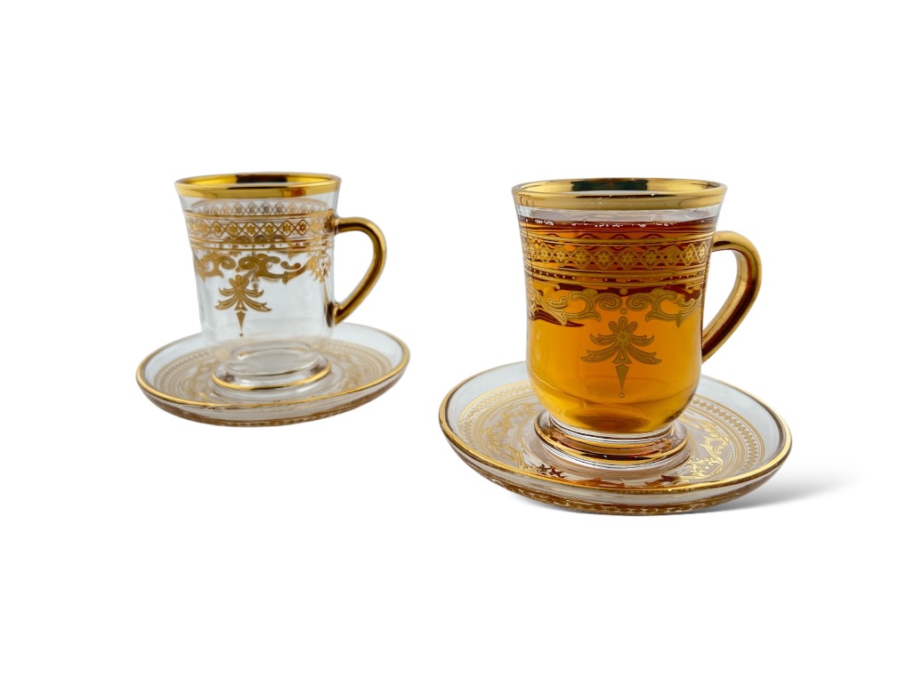 GL213-ITG TEA CUP & SAUCER SET GOLDEN