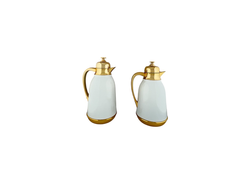 GHB-WHG VACUUM FLASK 0.75/1.0 WHITE/GOLD