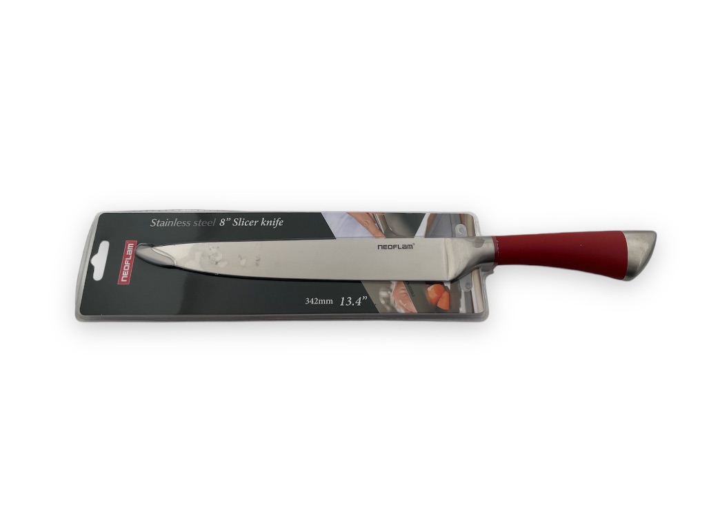 CK-SS-L20 NEOFLAM 8" SLICER KNIFE WITH TPR HANDLE