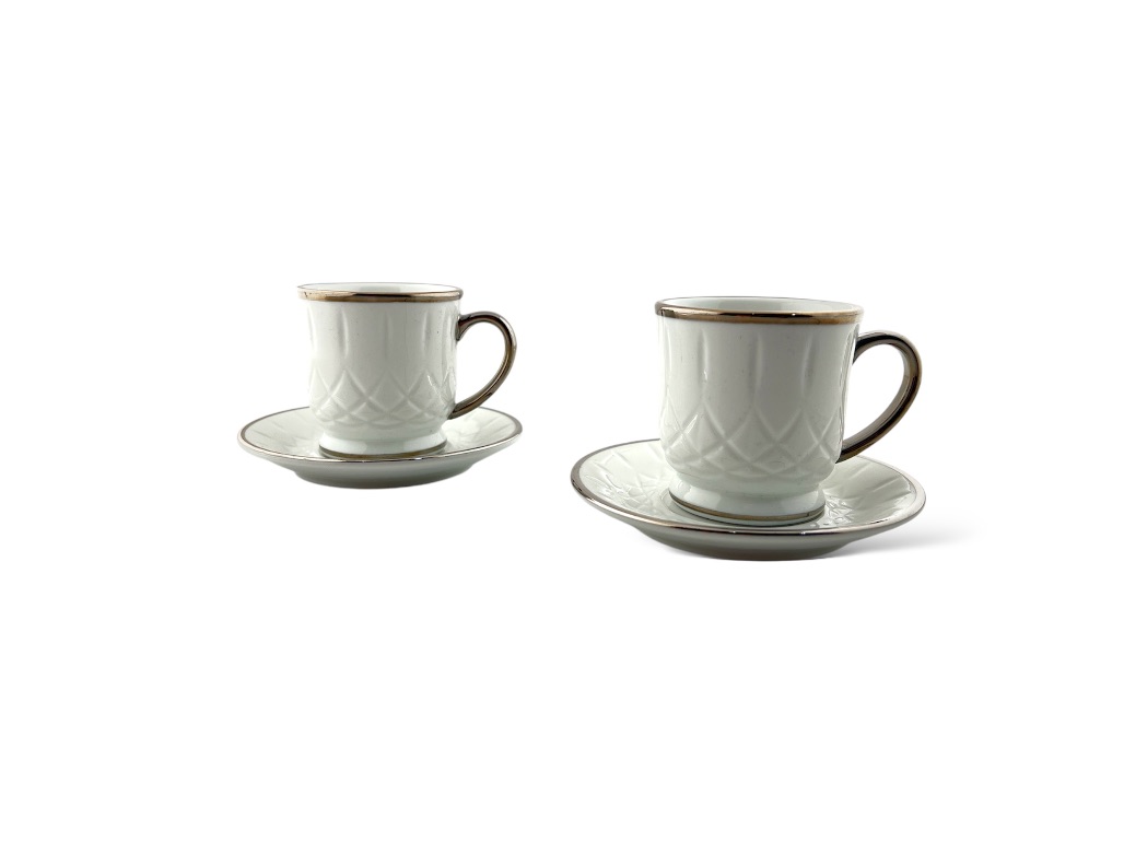 PR110-MKS MILK CUP & SAUCER CRYSTAL CUT