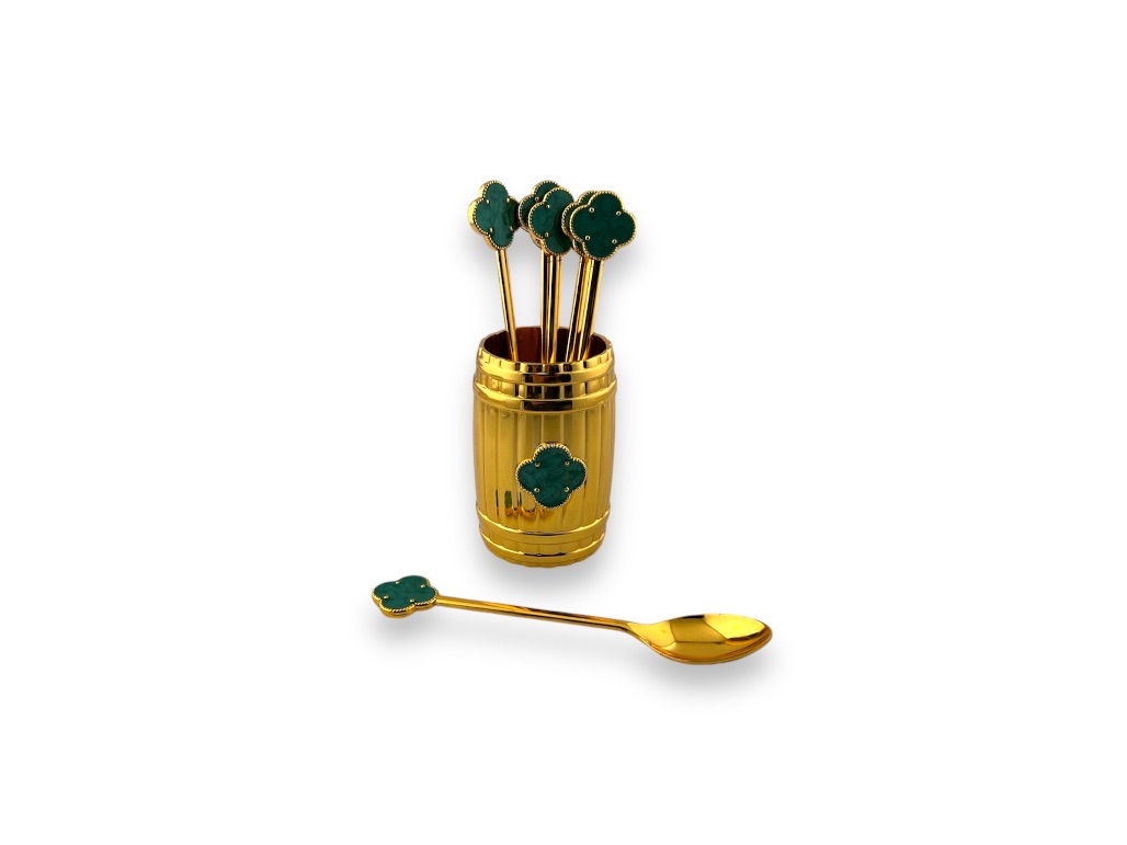 AMG-TW-2183/6E (GREEN) SPOON SET