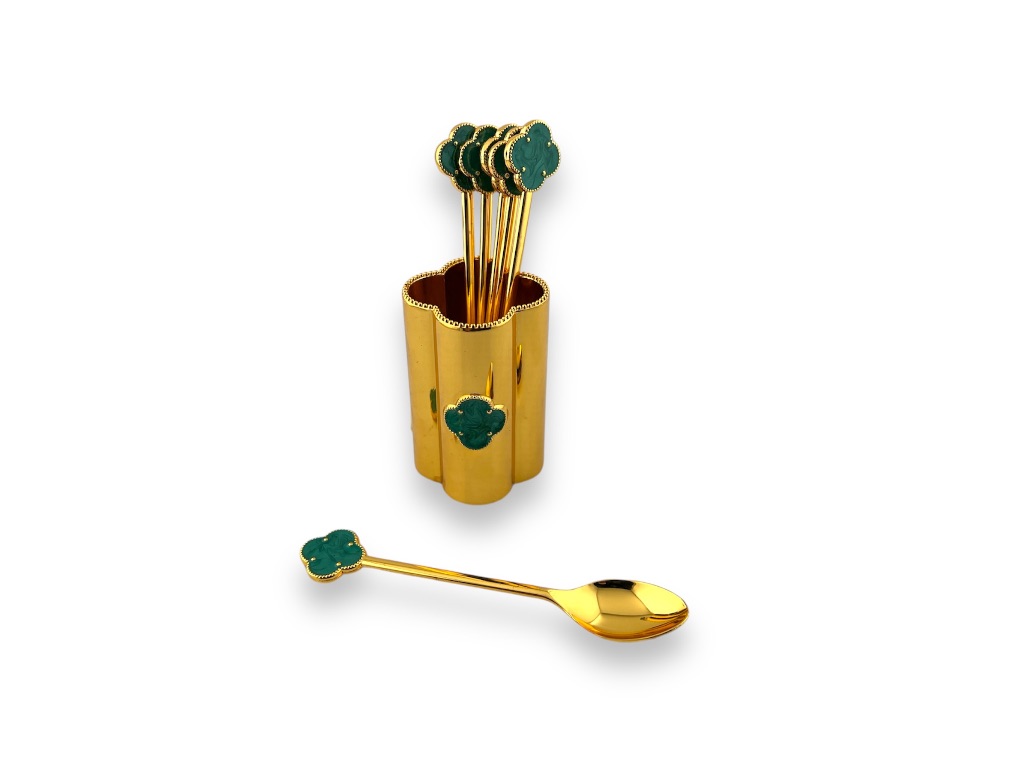 AMG-TW-2184/6E(GREEN) S/6 SPOON SET