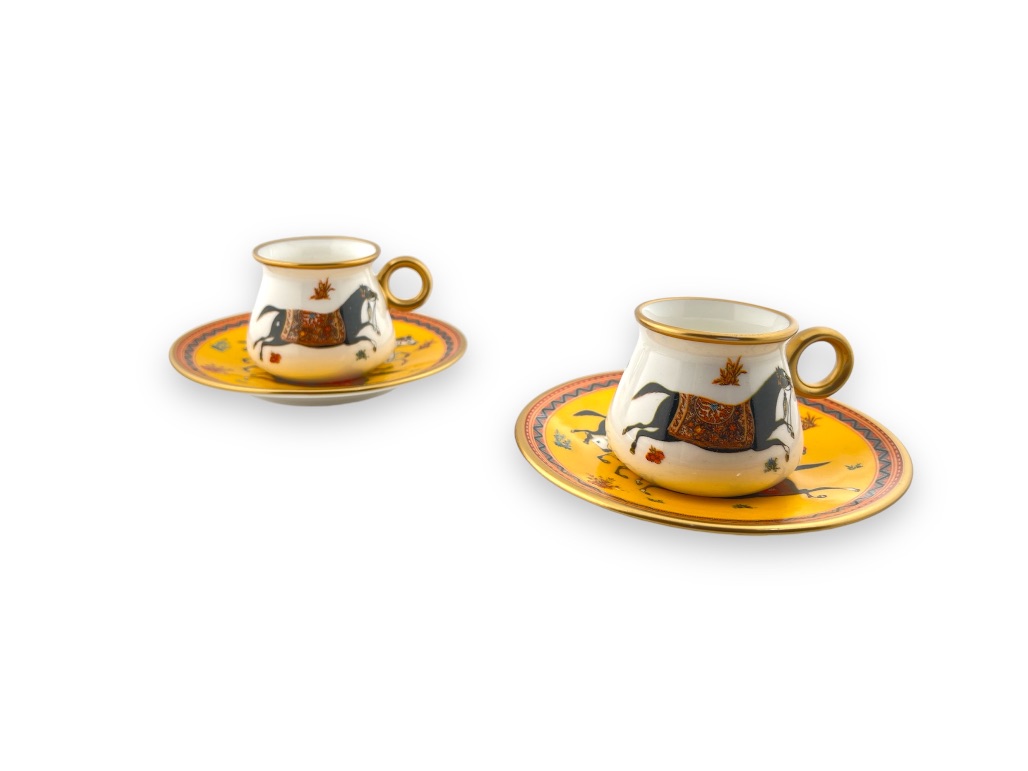 GLZ 110, ASMARA SARI, YELLOW, TURKISH COFFEE SET FOR  6