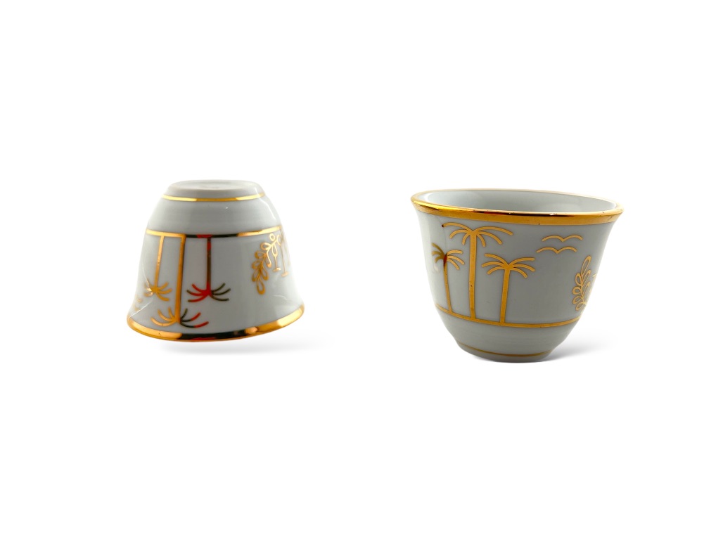 PR052-CWG PORCELAINE CAWA CUP (OLD PALM)