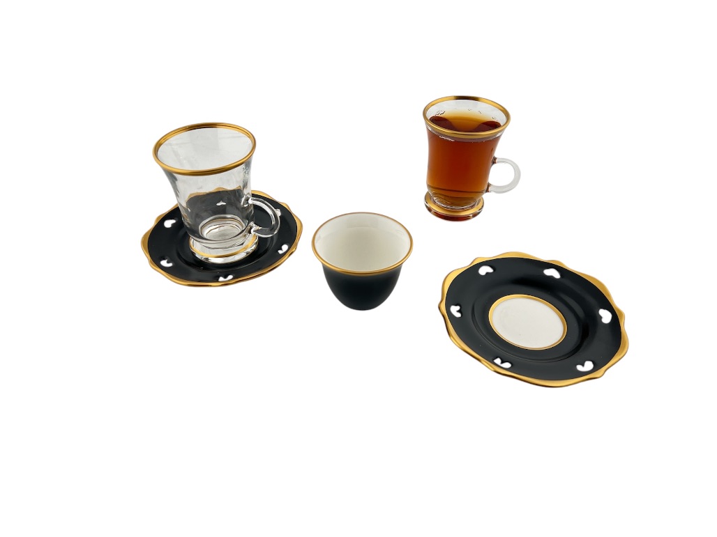 10453- SET OF 18PCS TEA CUP(6),TEA SAUCER(6), COFFEE CUPS(6)