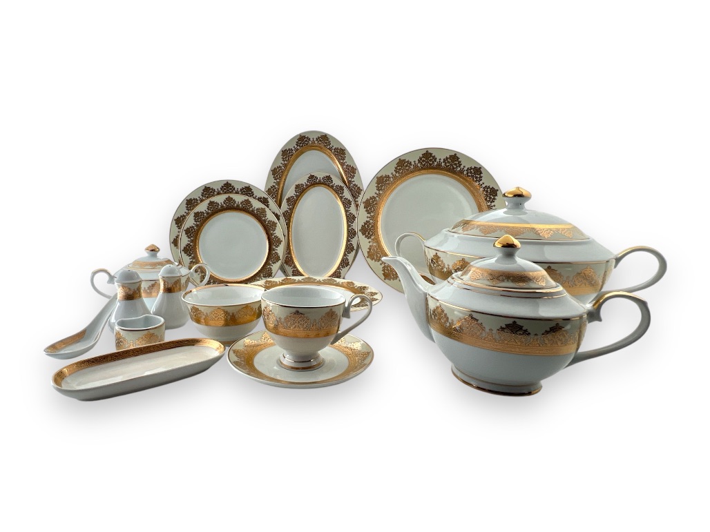 HL4553 (BEIGE) 151PCS DINNER SET LATEST