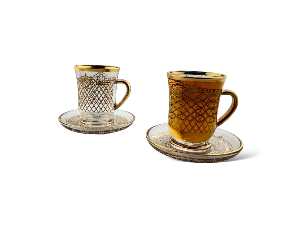 GL216-ITG TEA CUP & SAUCER GOLDEN