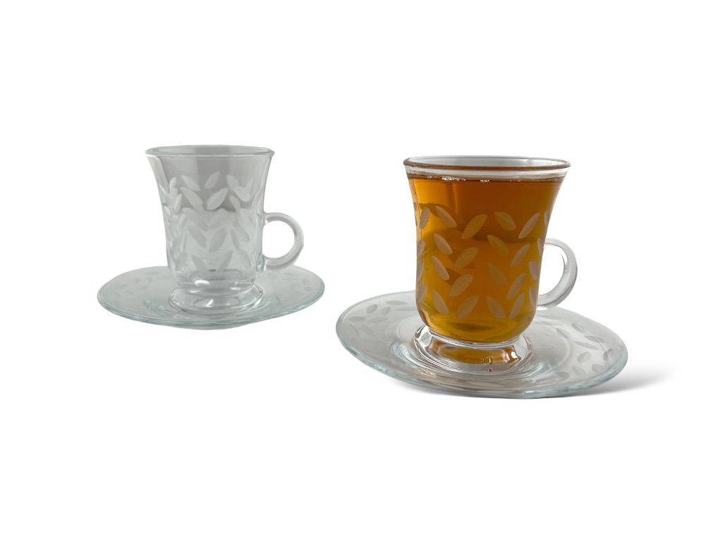 CAN 028 CLEAR MAT1 TEA SET 12 PCS