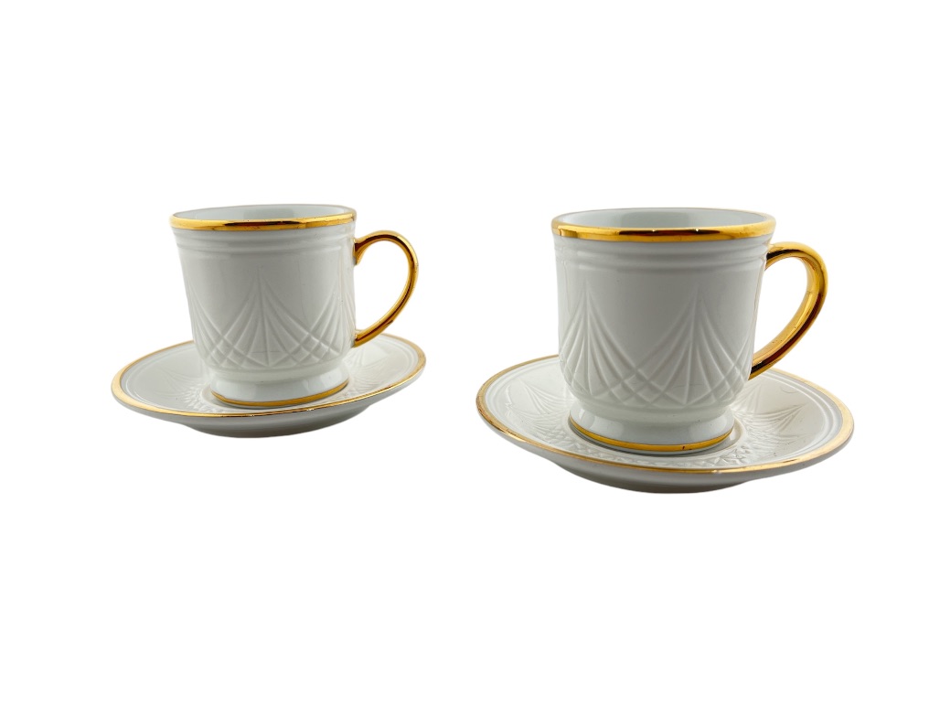 PR112-MKG MILK CUP & SAUCER CRYSTAL CUT