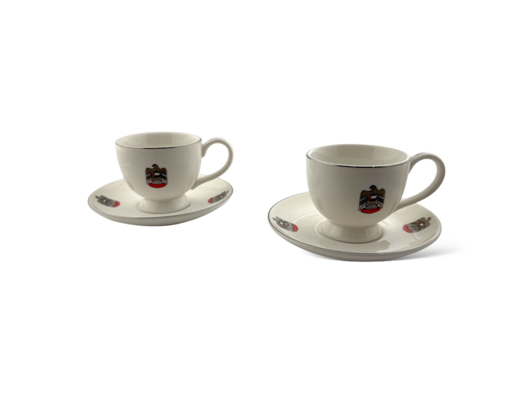 3332-6S-507S  COFFEE CUP  UAE EAGLE SILVER  1X12 SET