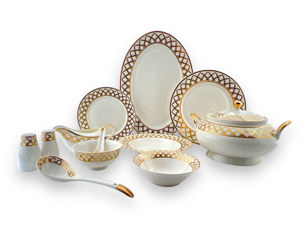 PR45-32G PORCELAIN DINNER SET 45PCS