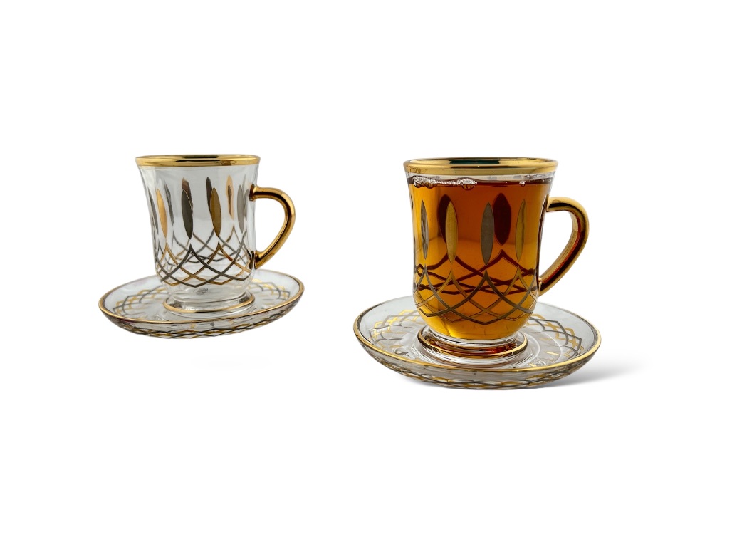 GL220-ITSG TEA CUP & SAUCER SET GOLDEN