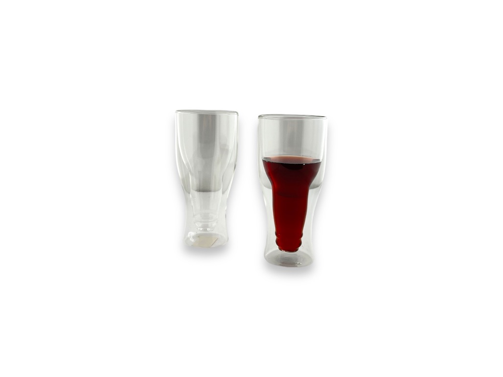 GC-370-2  370Mml DOUBLE WALL GLASS CUP 2PCS SET