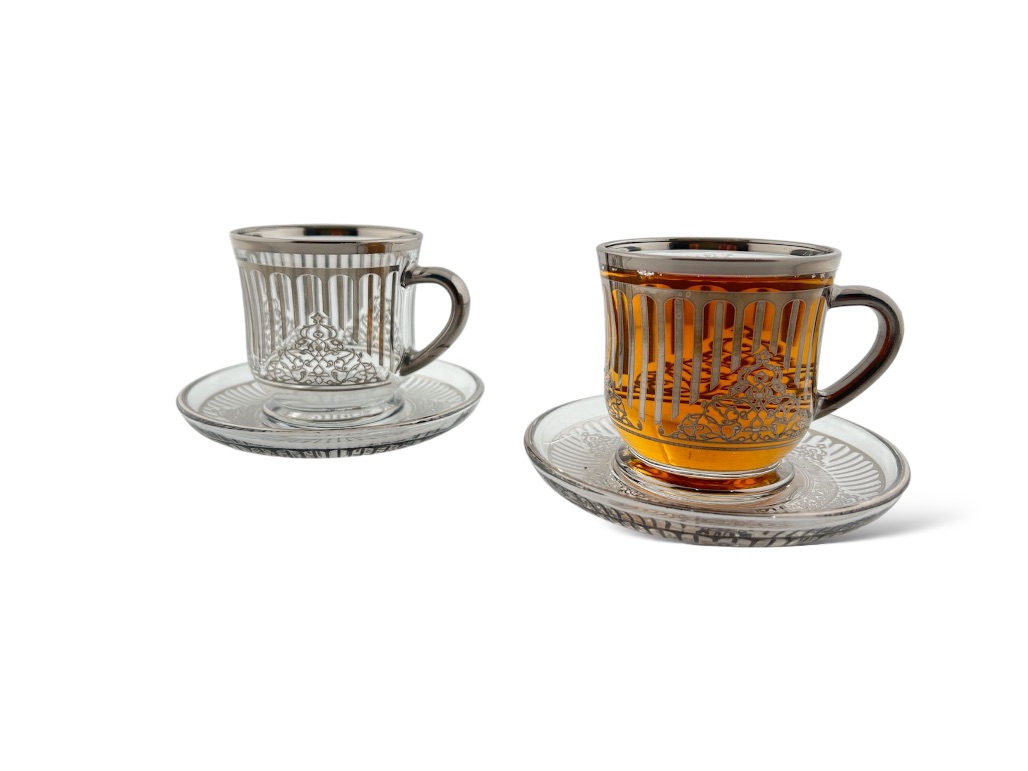 GL211-MKTS MILK CUP & SAUCER SET SILVER