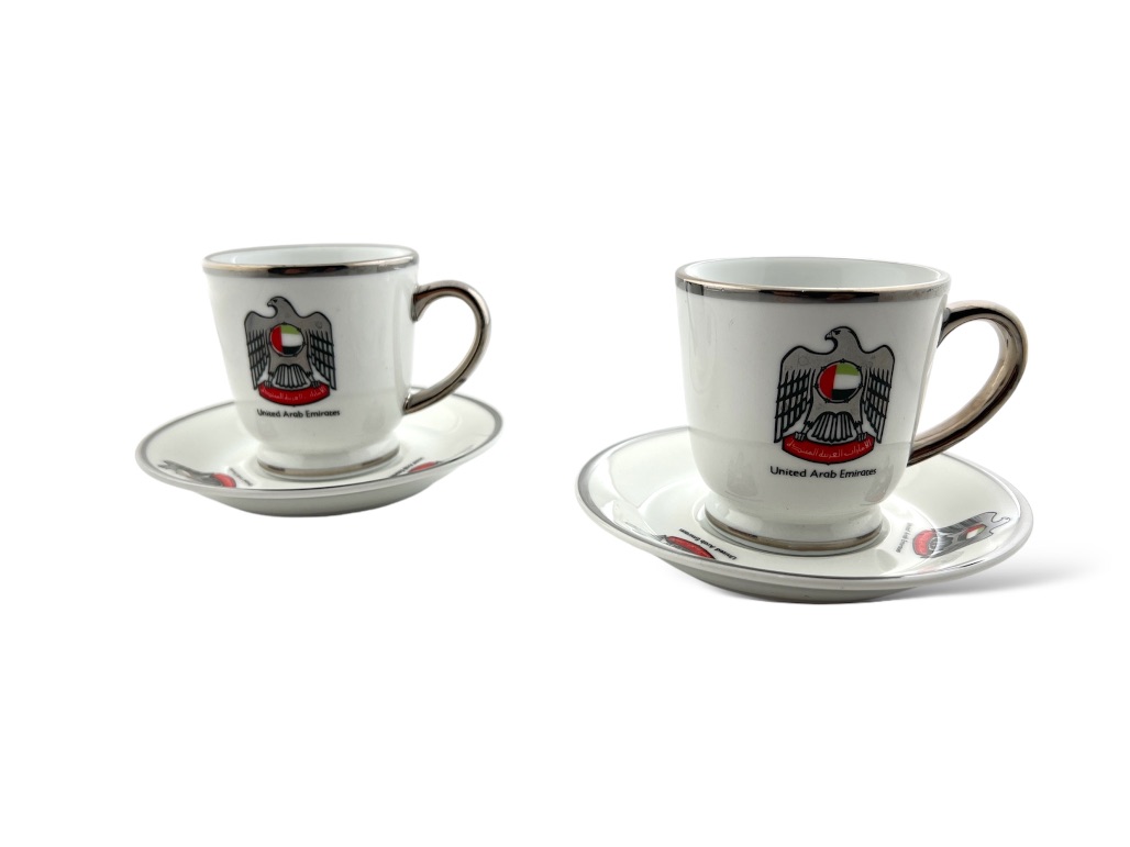 PR100-MKS MILK CUP & SAUCER (UAE LOGO)