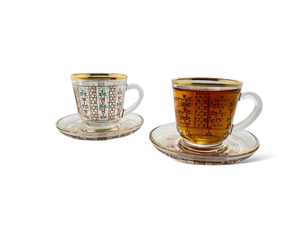 GL97-MKTG MILK CUP & SAUCER SET (PALM DGN)