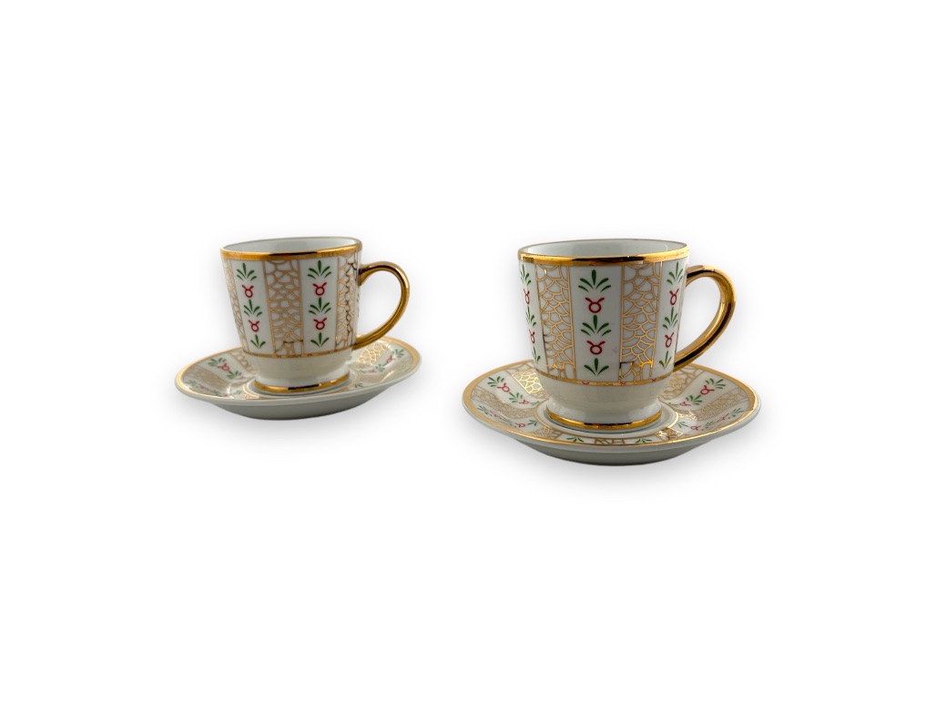 PR97-MKG PORCELAINE MILK CUP & SAUCER (NEW PALM)