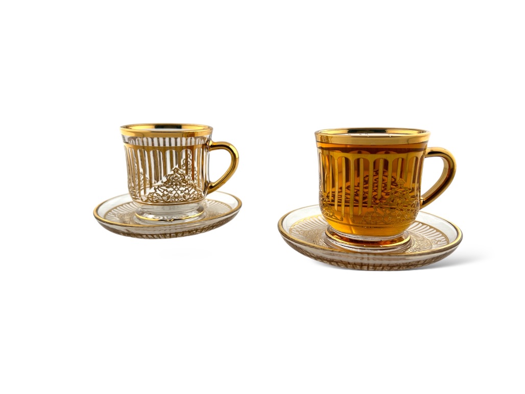 GL211-MKTG MILK CUP & SAUCER GOLDEN