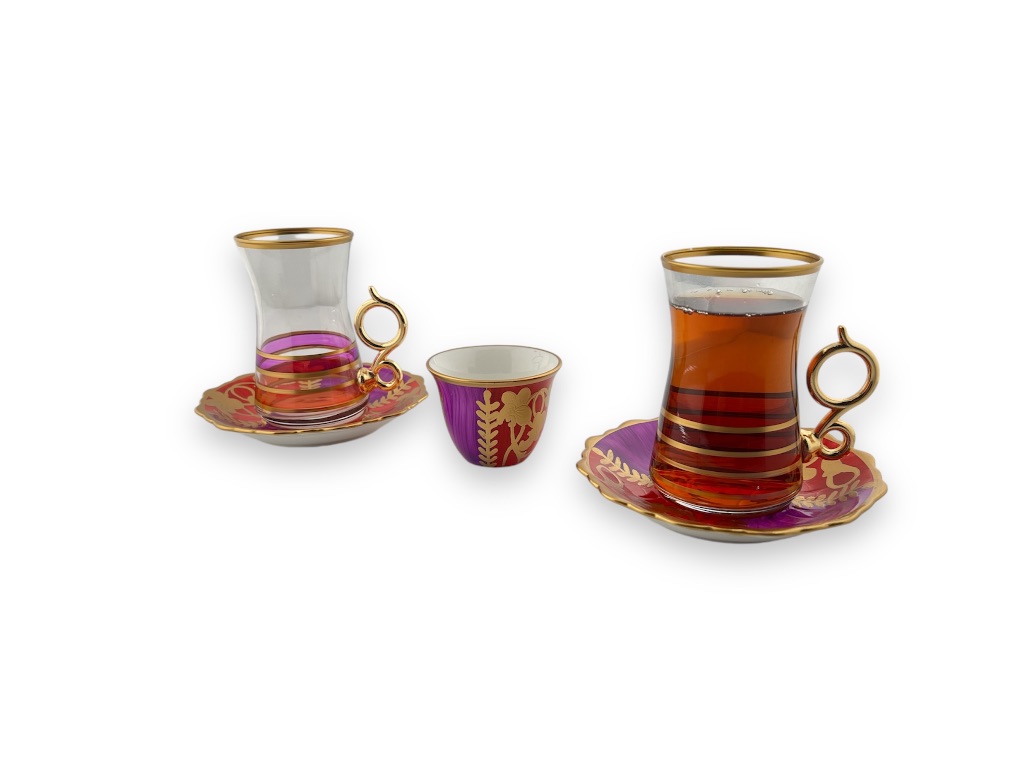 10303- SET OF 18PCS TEA CUP(6),TEA SAUCER(6), COFFEE CUPS(6)