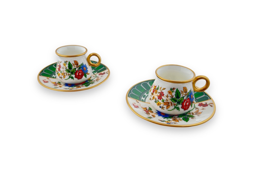 GLZ 110, RIGA YESIL, GREEN,TURKISH COFFEE SET FOR  6