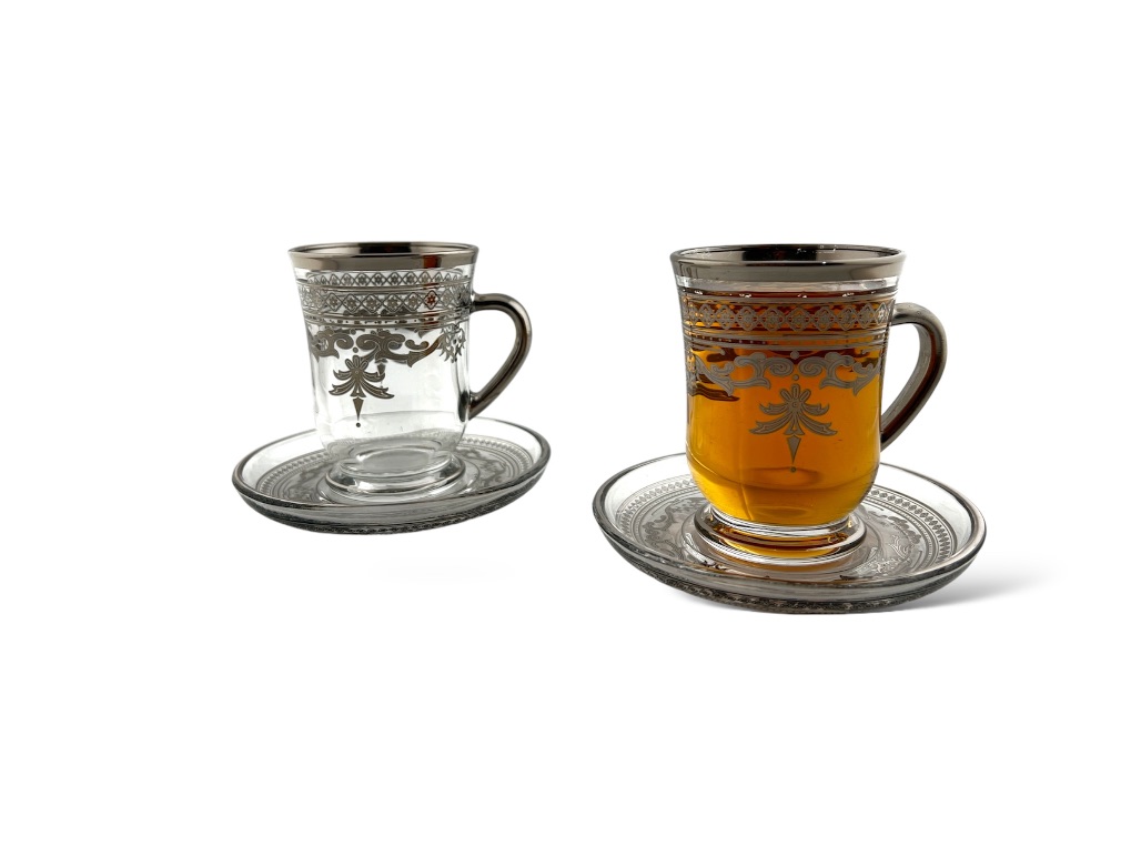 GL213-ITS TEA CUP & SAUCER SET SILVER