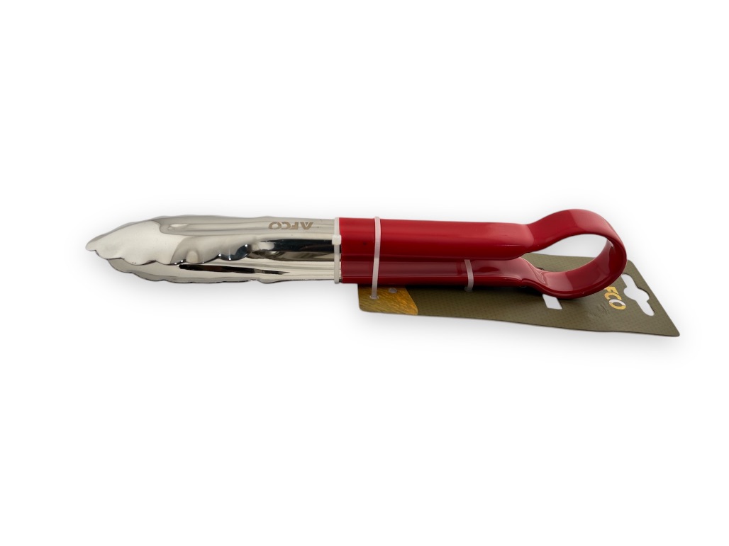 AFC-4649 TONGS VINYL COATED 25CM RED