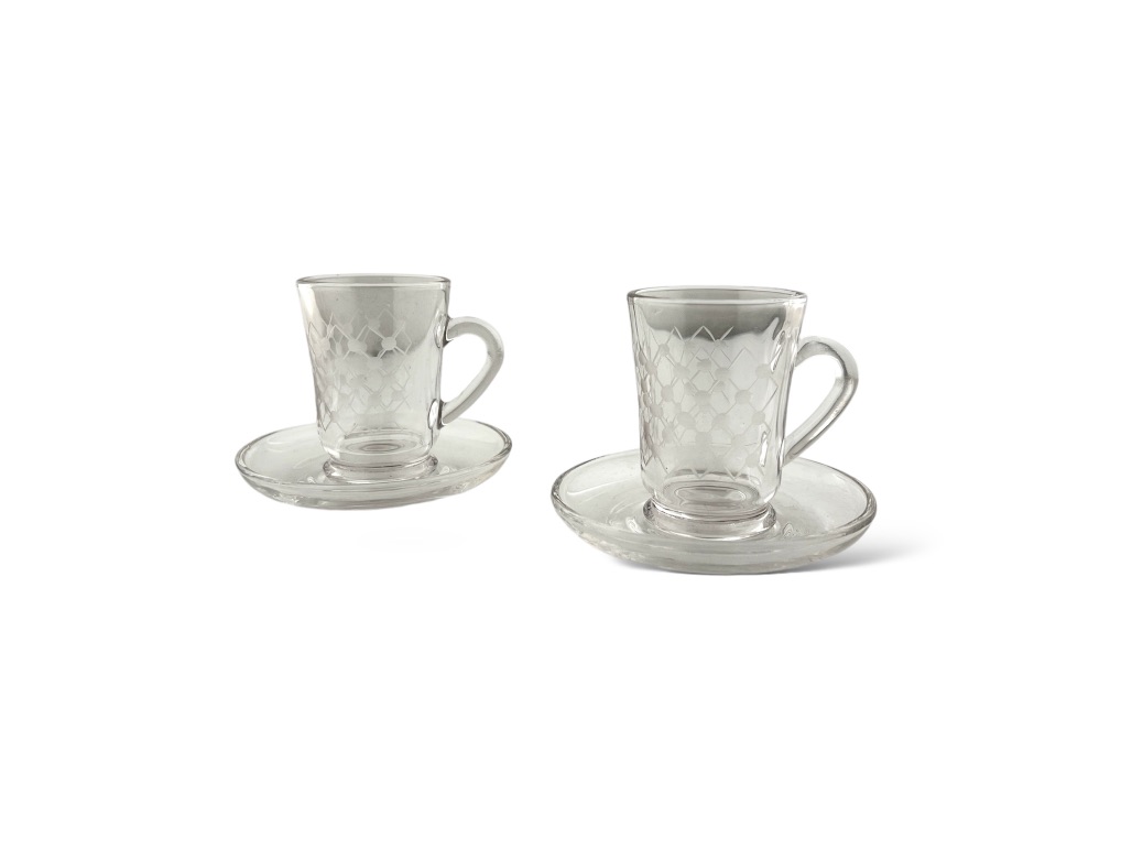 GL25-IT GL. TEA CUP & SAUCER SET (CLEAR)