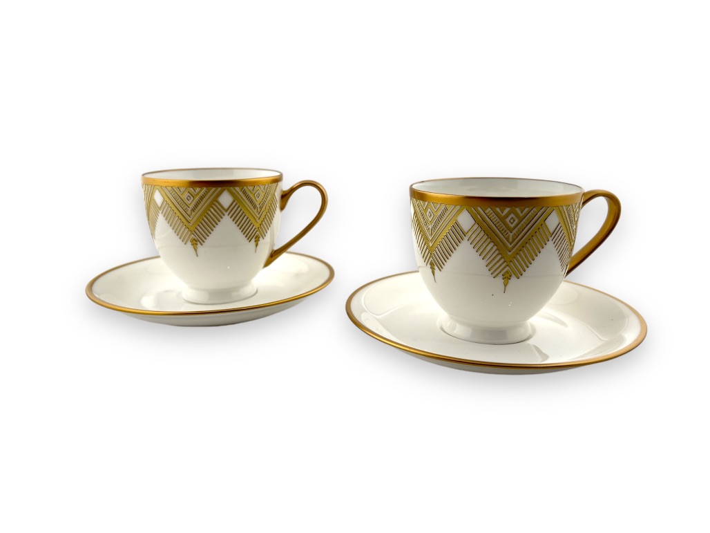 GLZ 120 LIYA GOLD porcelain nescafe set 12 pcs