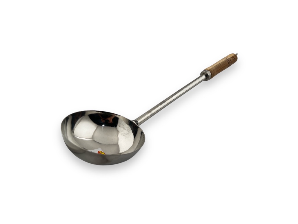 RAJ STEEL UDUPPI LADDLE WOODEN HANDLE - RUL007