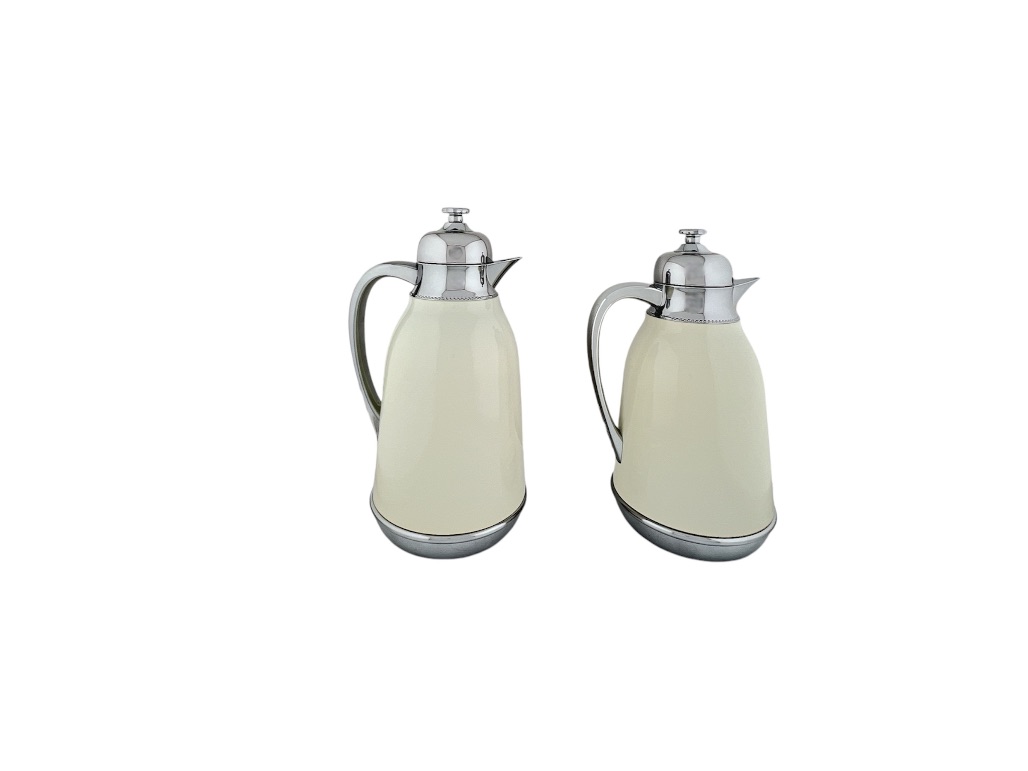 GHB-IVS VACUUM FLASK 0.75/1.0 IVORY/SILVER