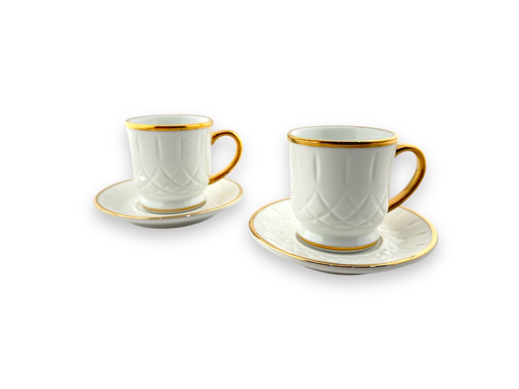 PR110-MKG MILK CUP & SAUCER CRYSTAL CUT