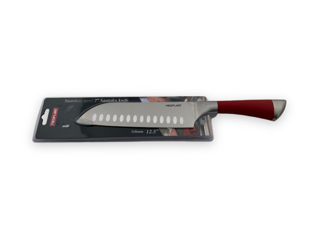 CK-SS-T18 NEOFLAM 7" SANTOKU KNIFE WITH TPR HANDLE