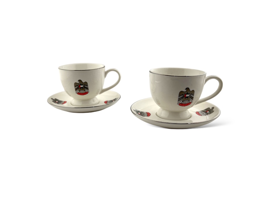 3332-6L-507S  TEA CUP  UAE EAGLE SILVER  1X12 SET