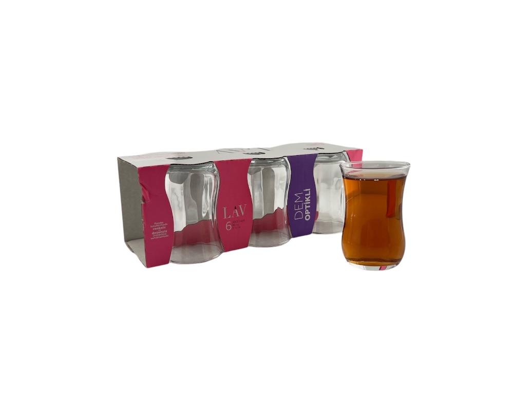 LV-30011-OPTE LAV-DEM TEA GLASS 90CC 6PC ST